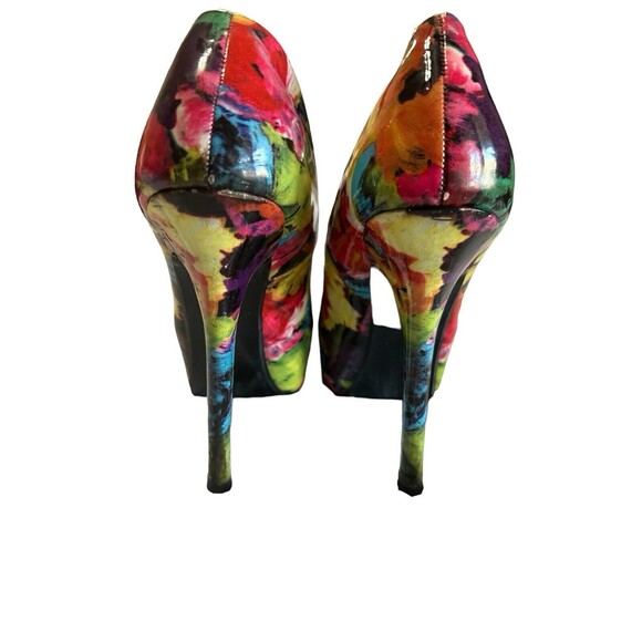 Steve Madden Dejavu Floral Multi Platform Stiletto Pumps Ultra Heels Women's 7M - Picture 9 of 13
